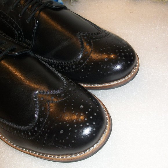 EEGO ITALY Sz 8 Black Brogues Oxfords Men\'s Shoes NWOT main image 8